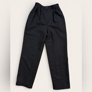 Vintage 100% Wool Harvé Benard by Benard Holtzman Black Trouser Pants